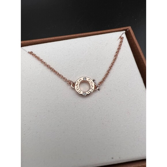 Coach Rose Gold Open Circle Pendant - Picture 7 of 8